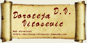 Doroteja Vitošević vizit kartica